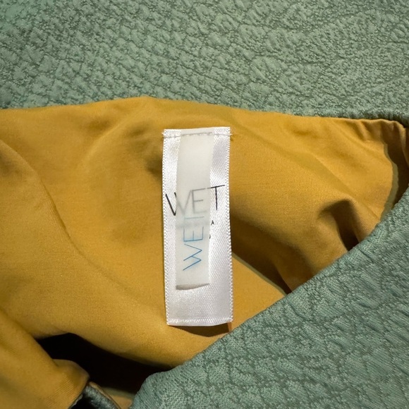 WET Designer Swimwear One Piece Moss Green Sexy Cutout Swimsuit  Size Small NWT - Picture 11 of 11